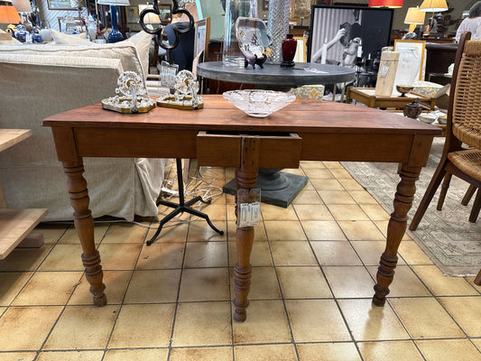 Demilune Drop Leaf Table with Hidden Drawer 40.5 W x 23 D x 27.4 H