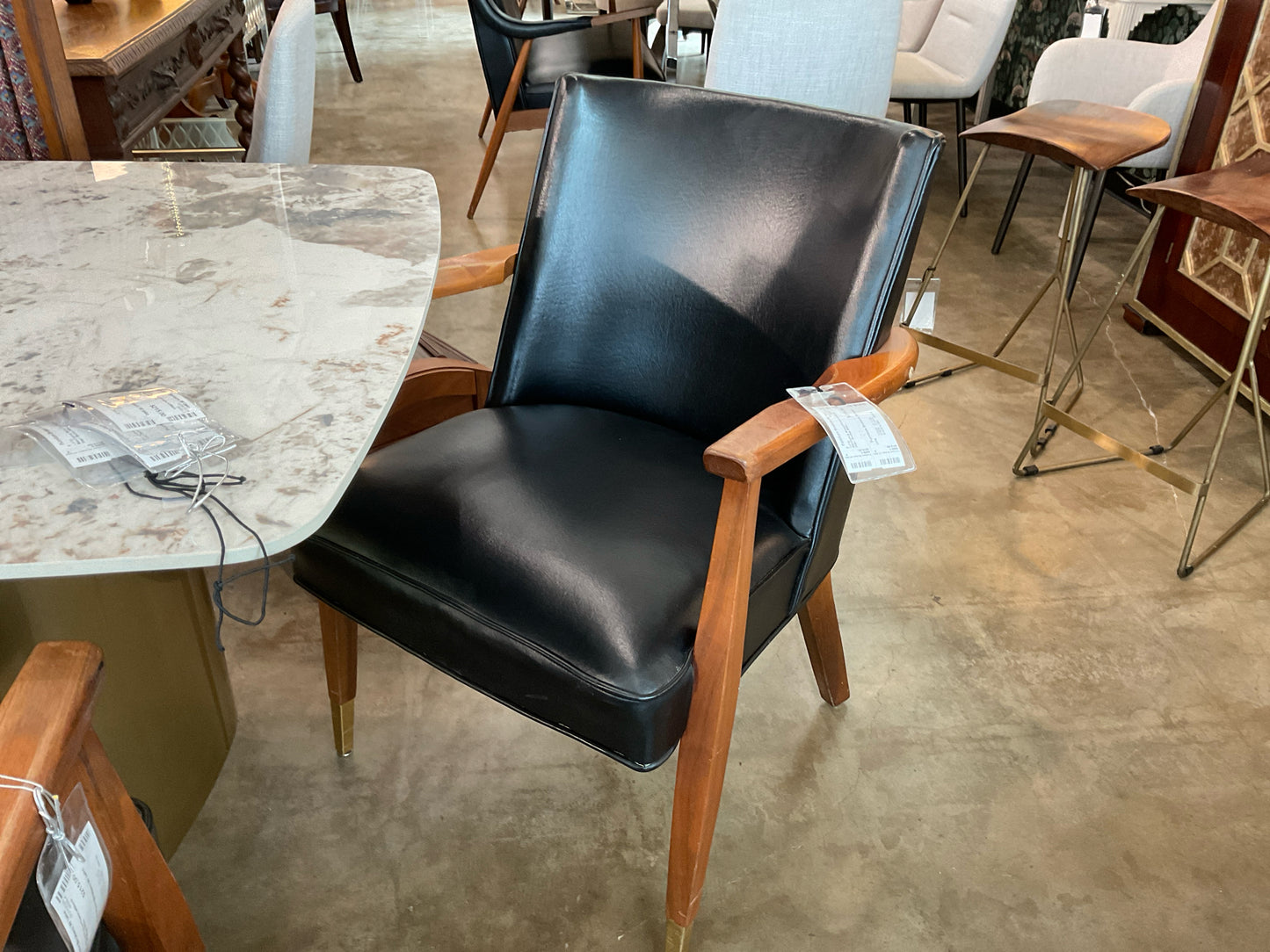 Mid-Centruy Walnut Frame w/Black Vinyl - Murhpy Miller