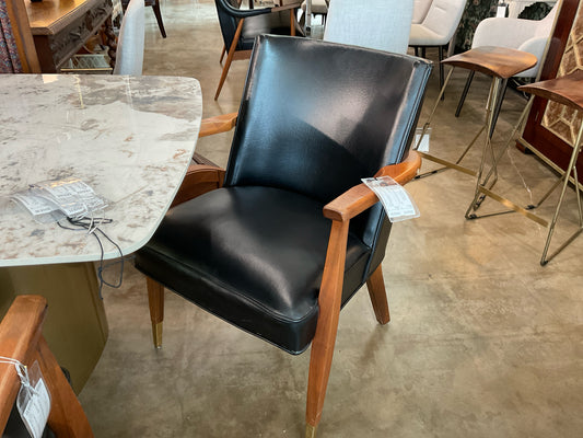 Mid-Centruy Walnut Frame w/Black Vinyl - Murhpy Miller