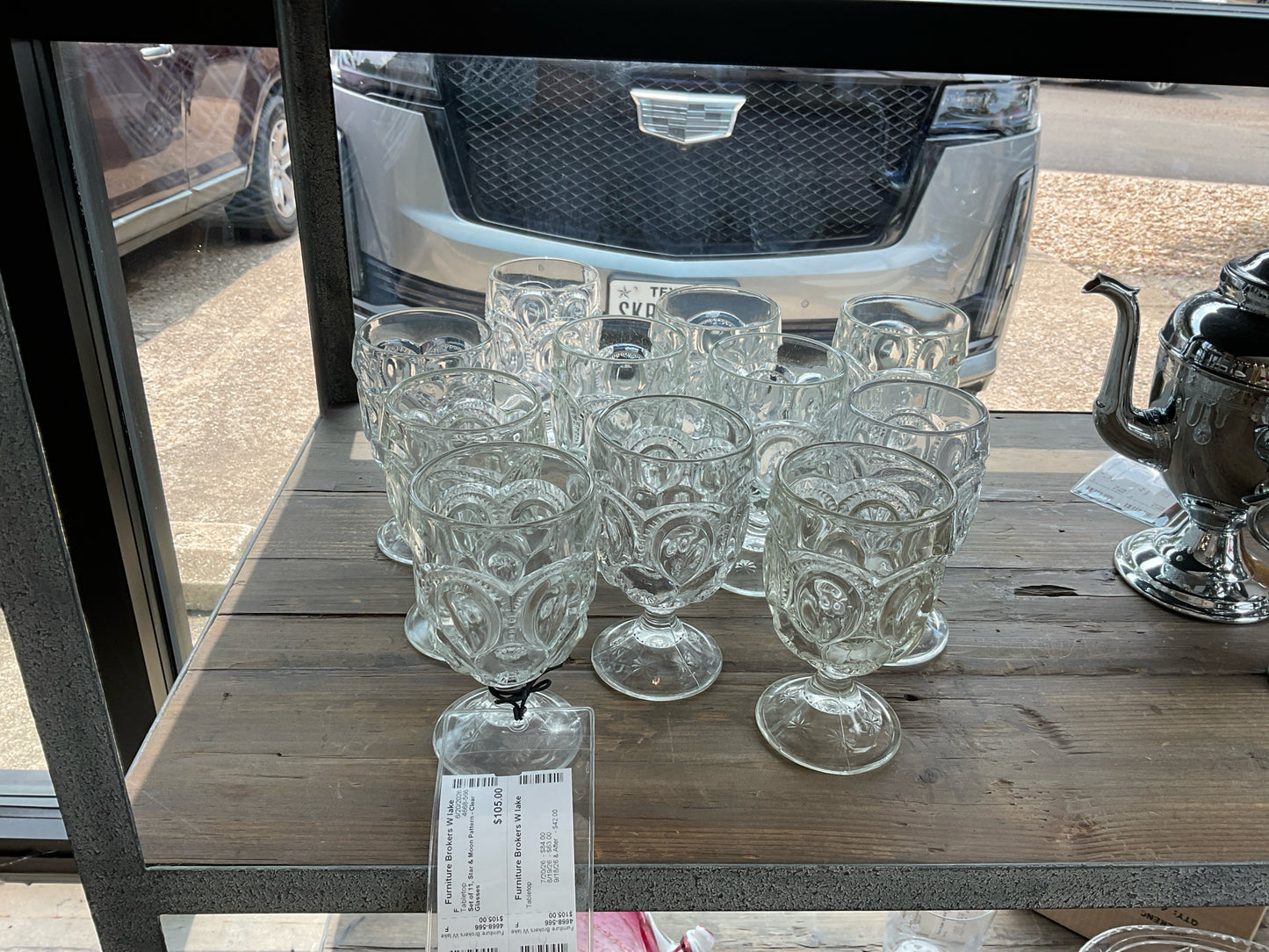 Set of 11, Star & Moon Pattern - Clear Glasses