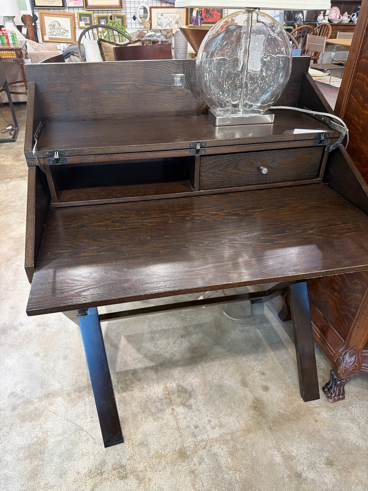 Dark Brown Flip Desk from West Elm