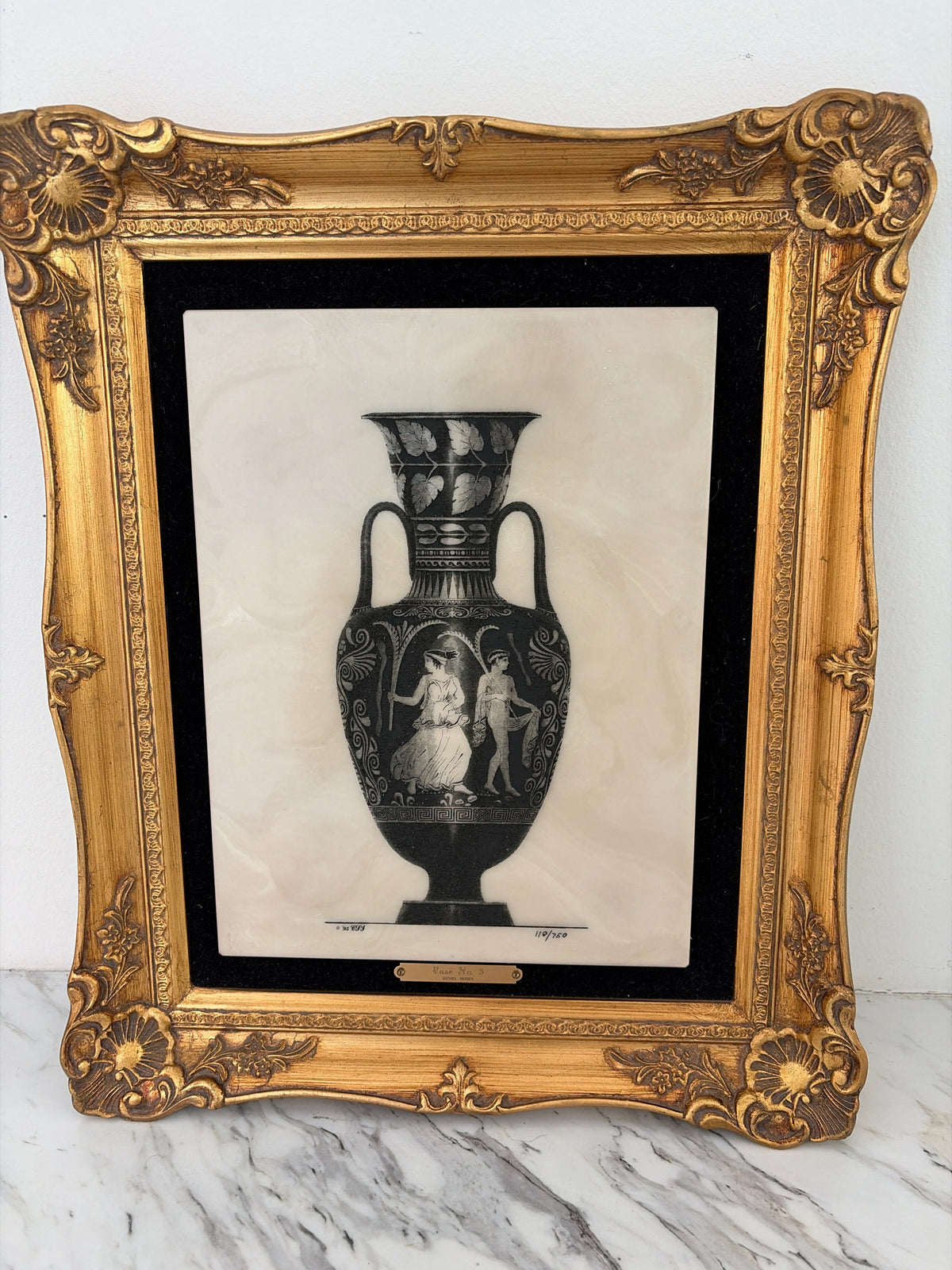 1990's Reproduction Engravings by Henry Moses Greek Vase #5 Numbered 118/750