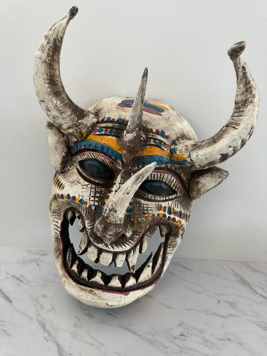 Mexican Tribal Mask Wood Carved