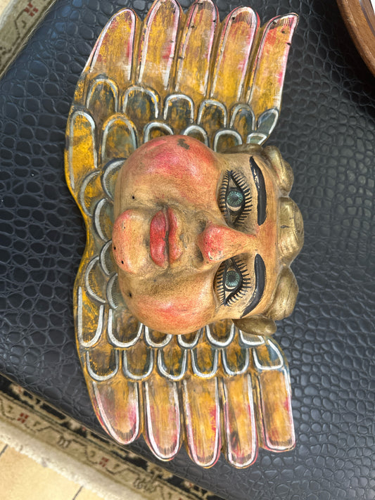 Wood Angel Wall Decor Hand Painted