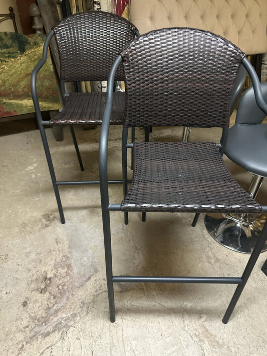 PAIR Outdoor Wicker Barstools