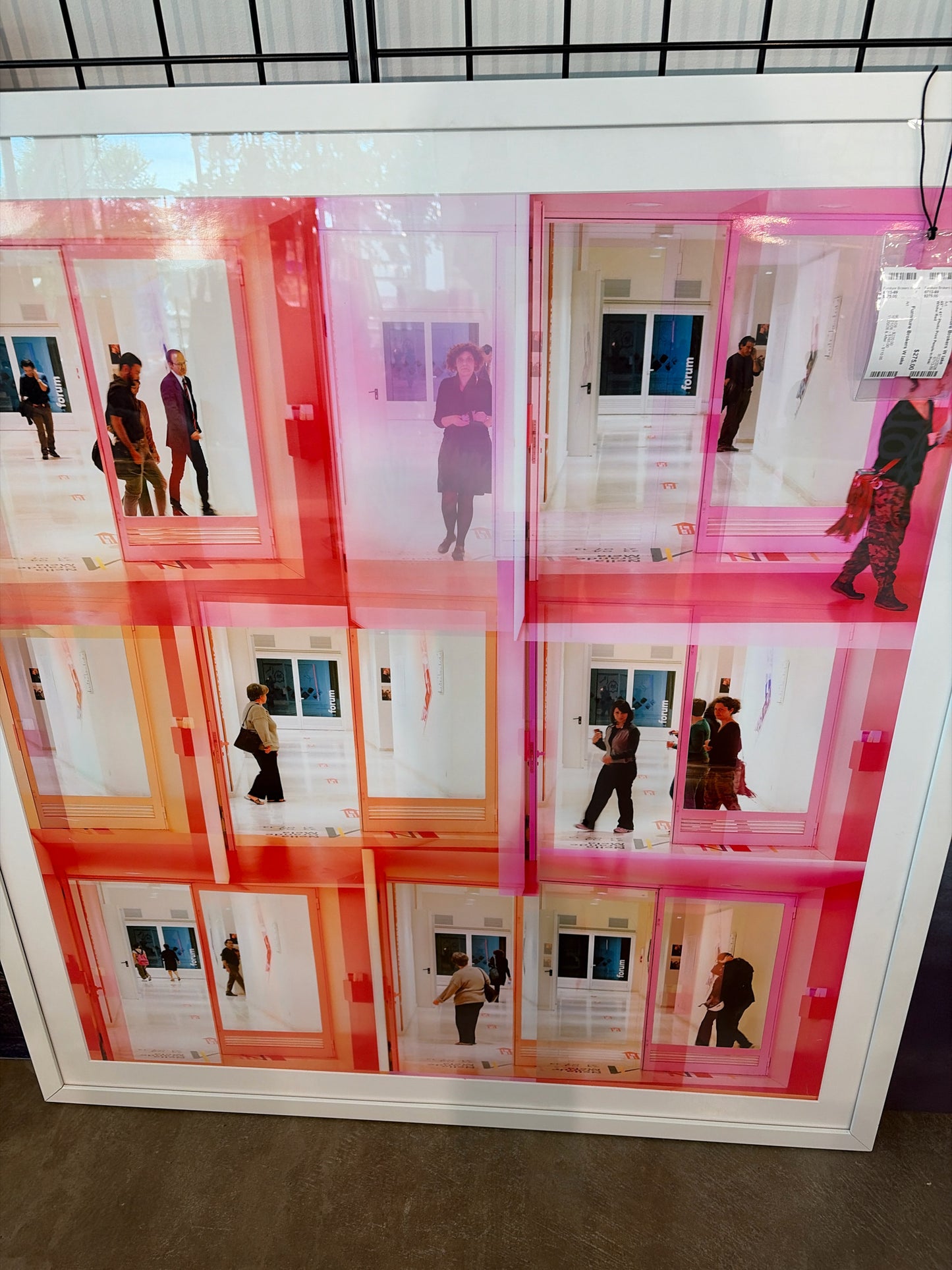 45" x 41" Photo Print People in Pink/ White/ Red