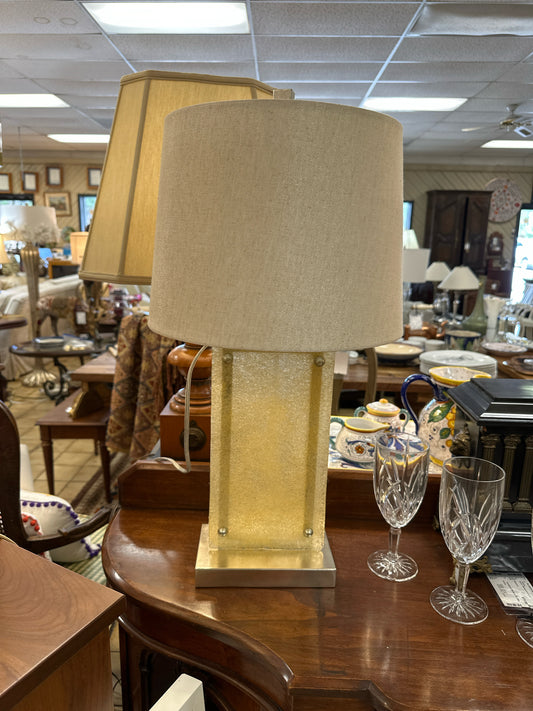 Gold Flaked Glass w/ Metallic Shade 27"