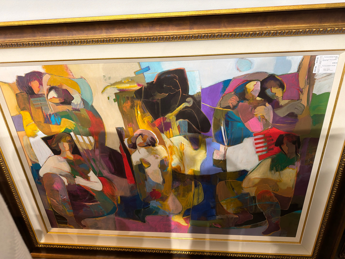 "Love's Fantasy" Print in Gold/Black Frame 48 x 65