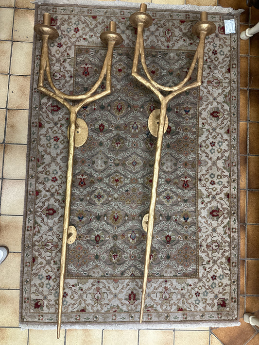 PAIR "Bradley" Wall Sconces Brushed Gold- 65" t