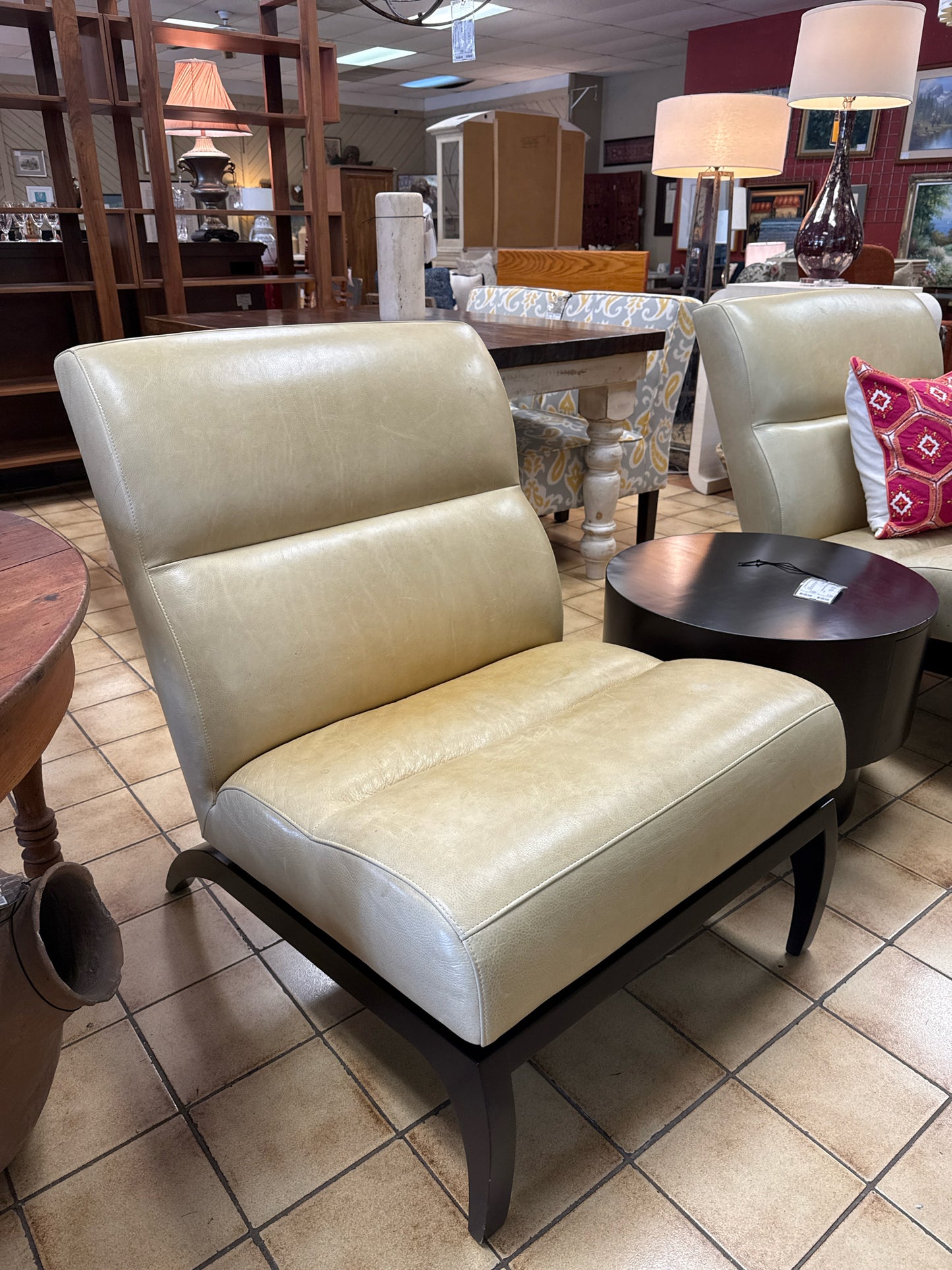 Nest - Accent Chair Leather - Wheat Color