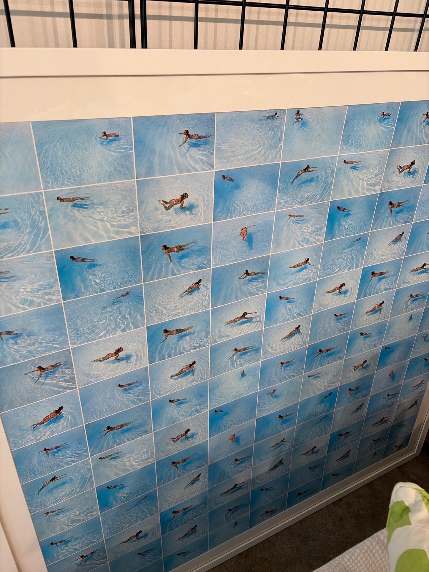 52"x52" Swimmers  Photo Print w/ White Frame