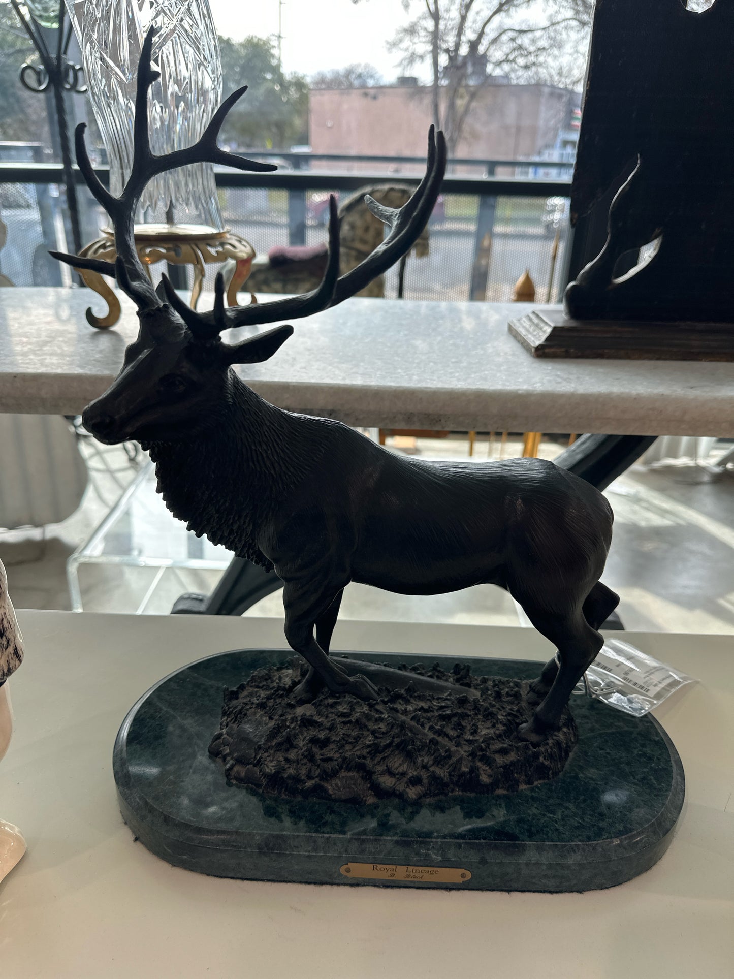 Bronze Sculpture on Marble Base "Royal Lineage" by B. Black