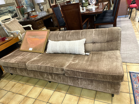 Custom Low Profile Brown Sofa