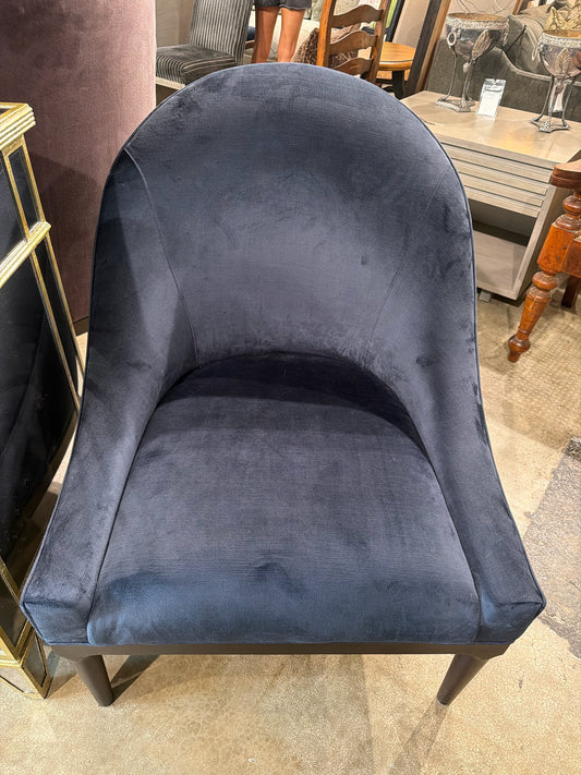 Mitchell Gold Blue Velvet Occasional Chair
