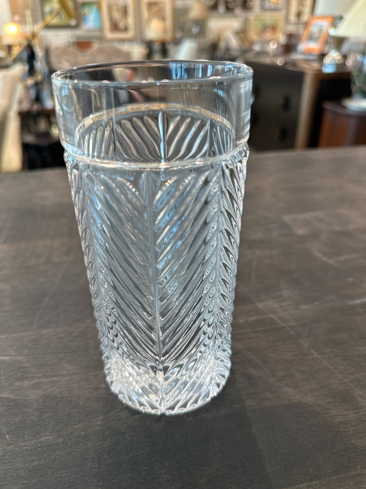 SET of 8 Ralph Lauren Herringbone Highball Tumblers