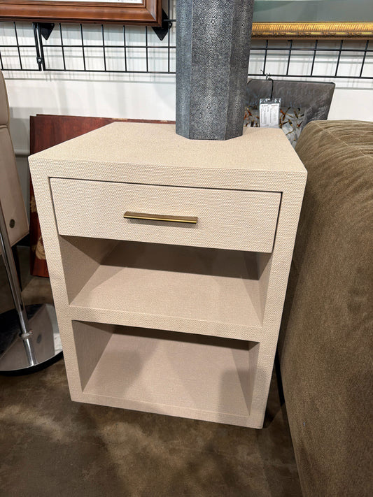 Interlude Home Ivory Nightstand w/ 1 Drawer Open Shelves