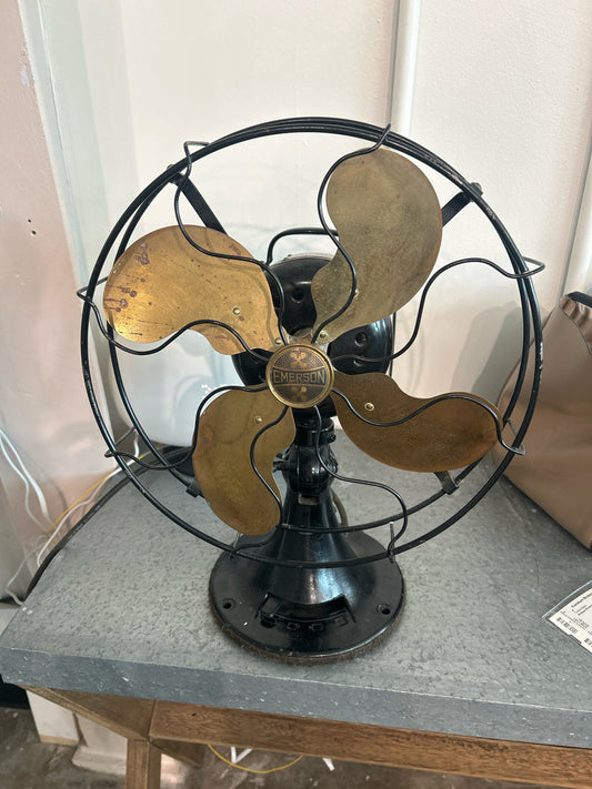 Antique Emerson Brass Fan