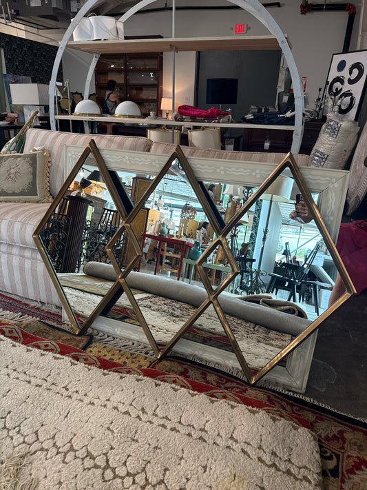 West Elm "Overlapping  Diamonds Metal Wall Mirror"