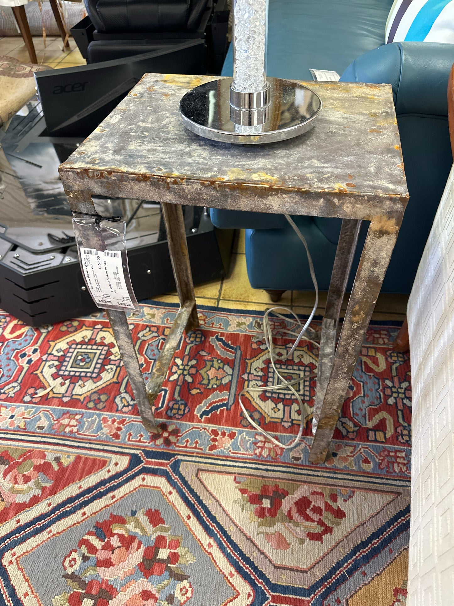 PAIR Carol Hicks Custom Metal Industrial Side Tables