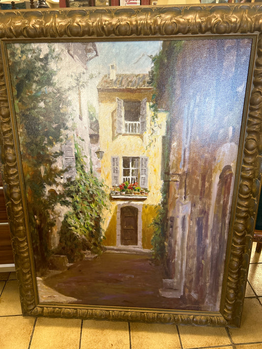 Picture on Canvas "Rivera Gold" 37" W x 47" H With Frame WITH Certificate Of Au