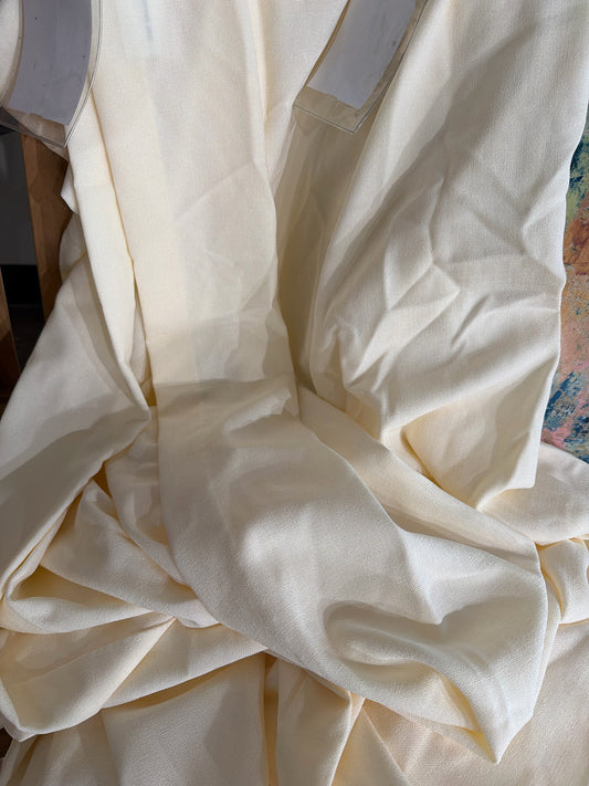 Custom Ivory Linen Curtains (2 Panels) Each 94" W x 124" L