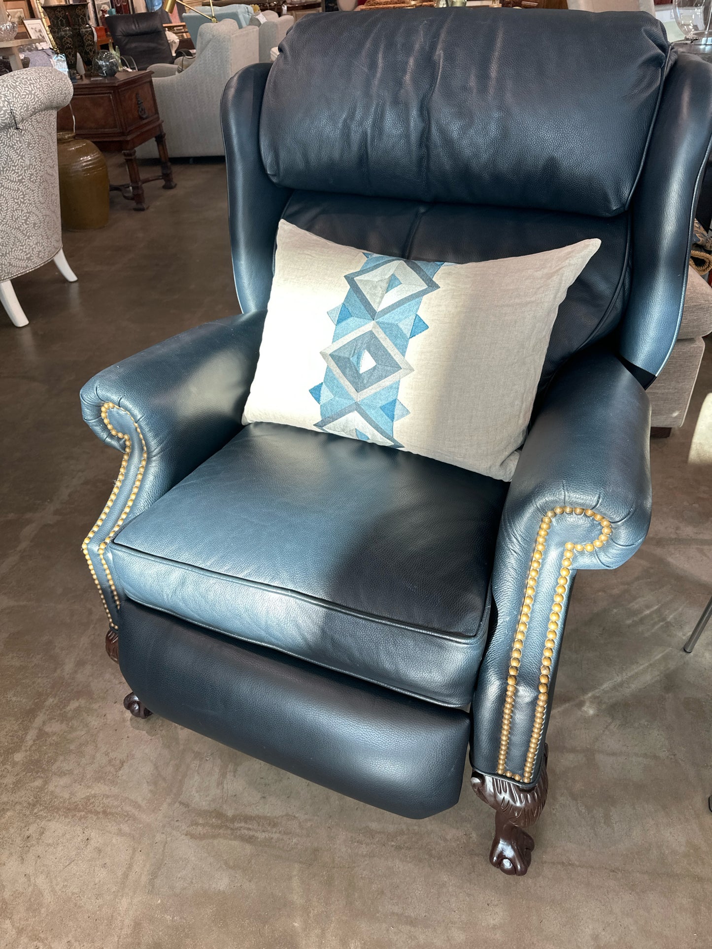 Recliner in Toba Navy by Motion Craft