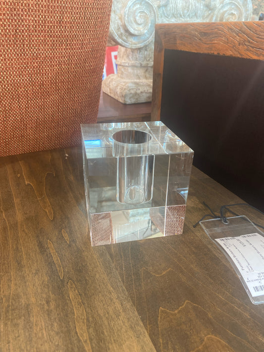 Clear Square Glass Vase Modern