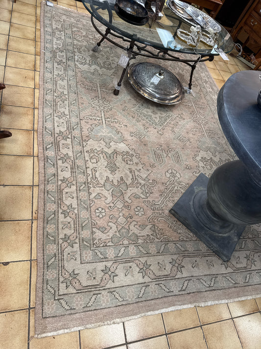 Oushak Safevieh Rose, Cream & Blue Rug 6x9