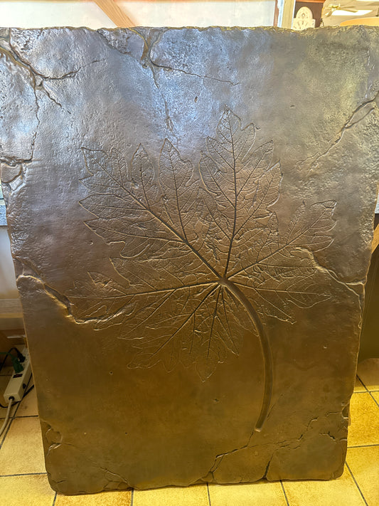 Bronze Style Leaf Fiberglass Wall Art (Indoor/Outdoor)