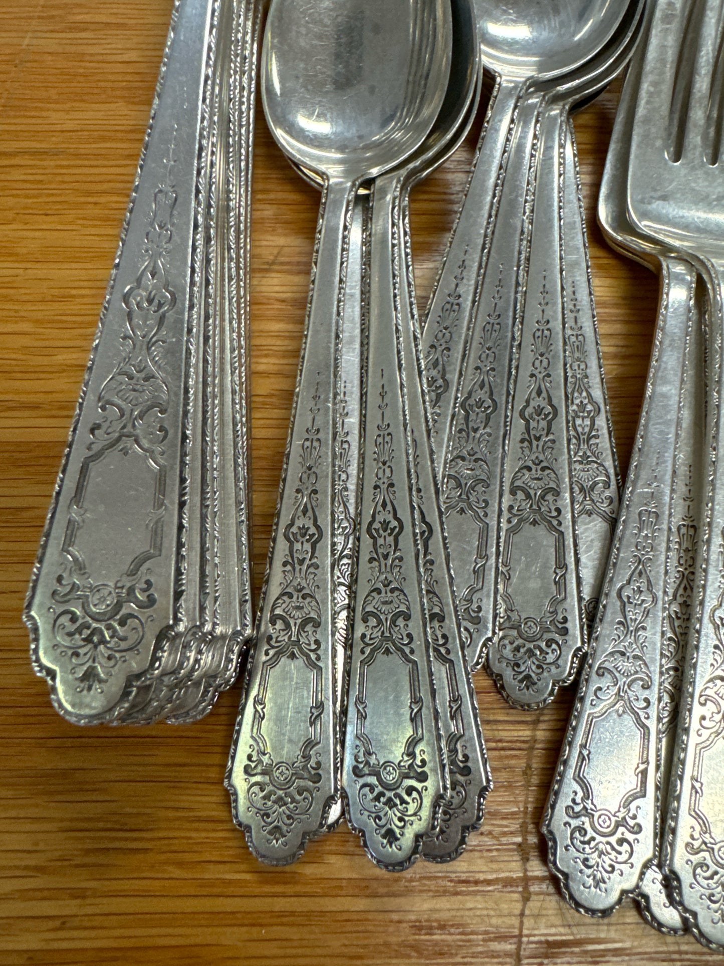 Sterling Silver Flatware Set: Service for 8 by Lunt Silver, Massachusets