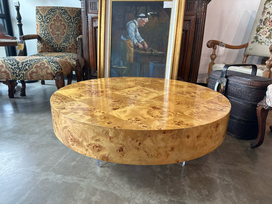 Jonathan Adler Round Acrylic Base Coffee Table 40"