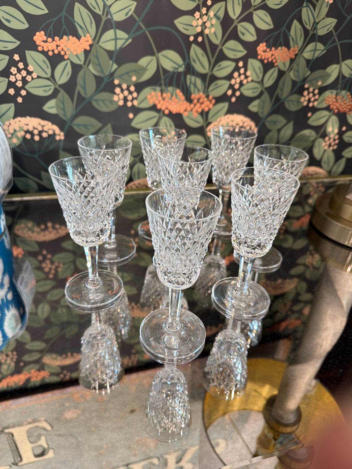 SET of 8 Waterford Alana Crystal Liquer Glasses