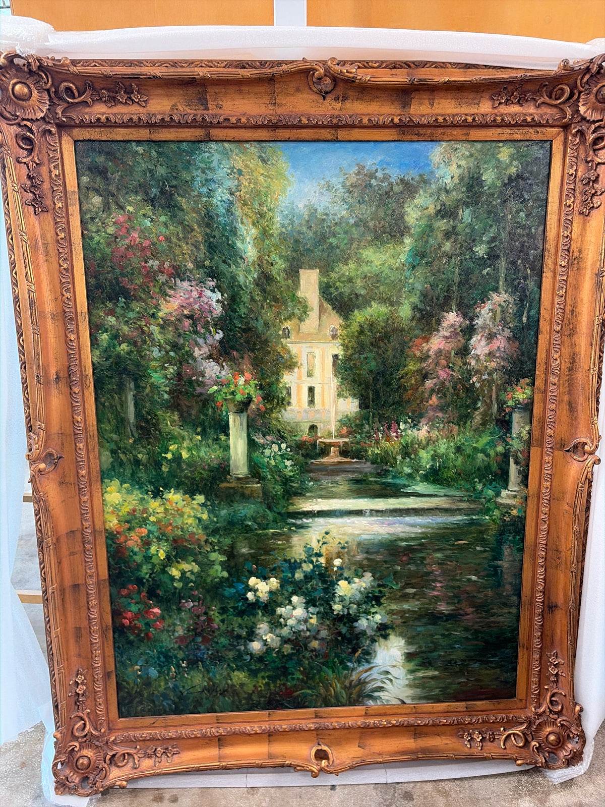 Original Signed Oil on Canvas in Gold Ornate Frame by Vera Oxley (46"x 59")