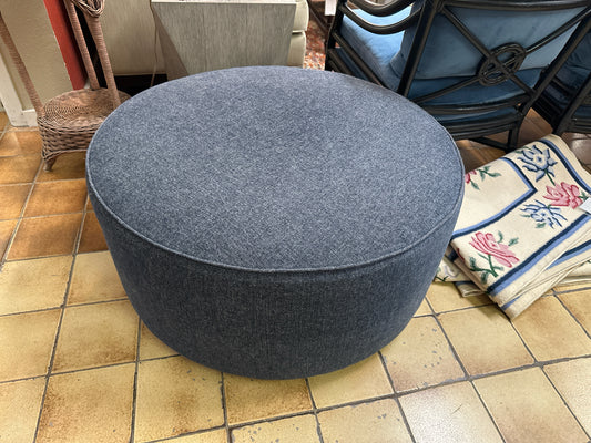Joss & Main Round Blue Ottoman