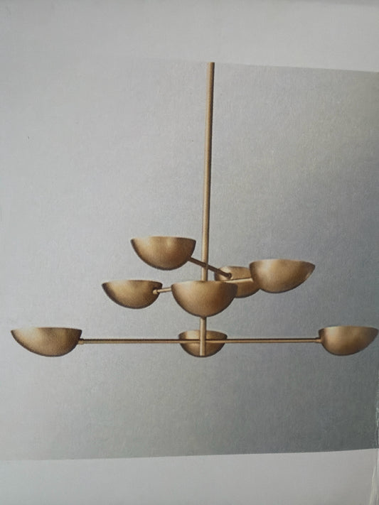 RH Luca Chandelier Brushed Gold- NIB-