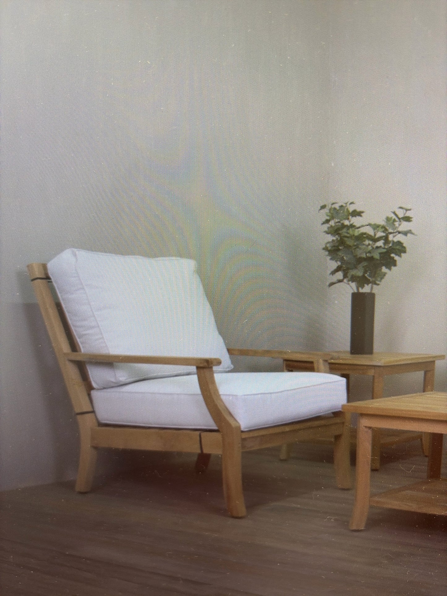 PAIR of Marie Albert Bridgehampton Lounge Arm Chairs with White Cushions (New)