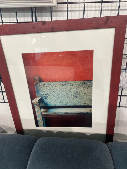 Framed Photograph of  Bench by Lawrence Oliverson 31"x 25"