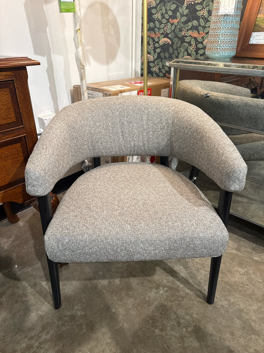 West Elm "Juno" Gray Arm Chair w/Black Legs