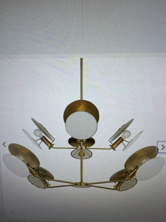 Visual Comfort Thomas O'Brien Osiris 2-Tier Brass Chandelier