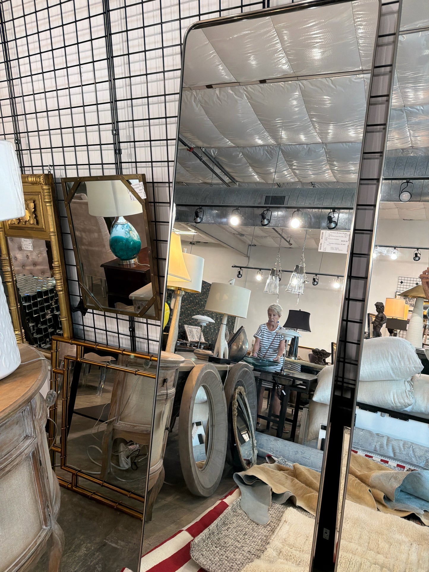 RH Tall Metal Frame Floor Mirror 80 x 24