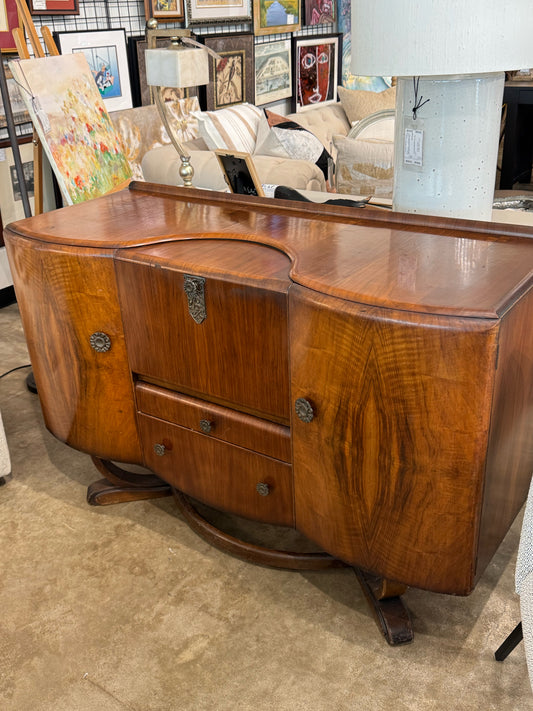 1940s Art Deco English Sideboard Cocktail Cabinet by Beautility Furniture Co.