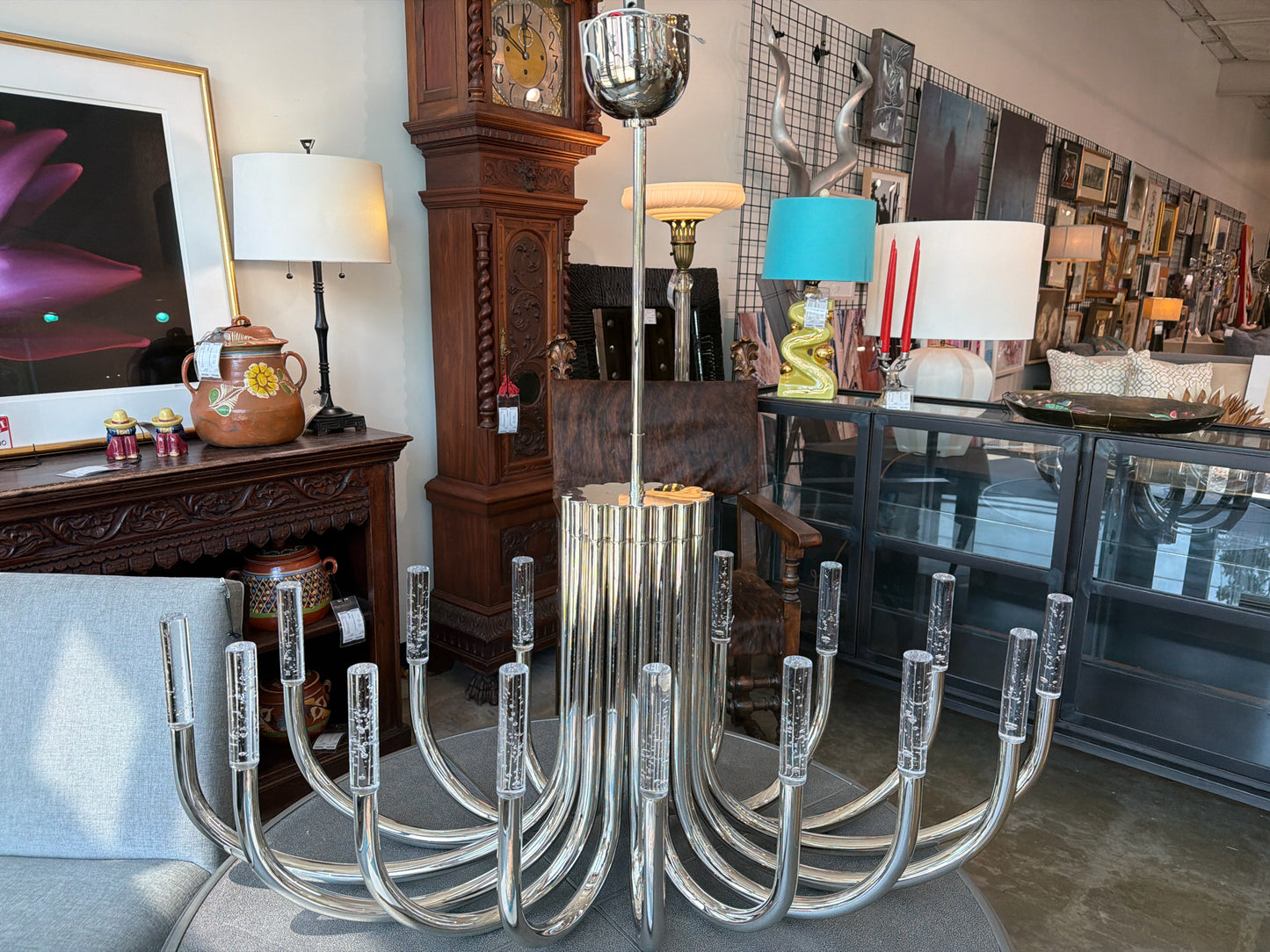 Visual Comfort "Rousseau" Oval 50"w Polished Nickel Chandelier