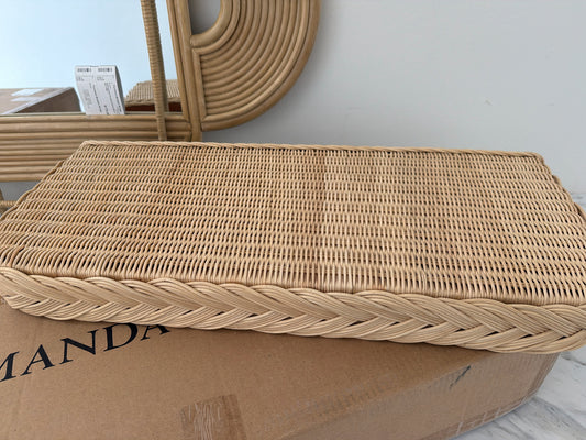 NEW in Box- Amanda Lyndroth Wicker Floating Wall Shelf