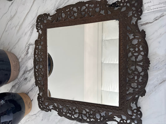 Vintage Bradley & Hubbard Cast Iron Mirrored Tray
