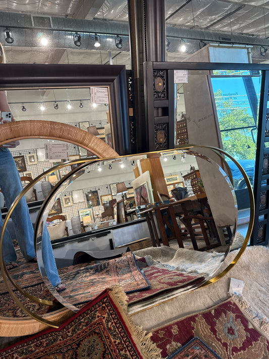 La Barge Gold Oval Mirror (48"T x 28"W)
