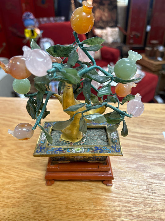 Small Jade Tree on Stand (Crack at Base of Tree)