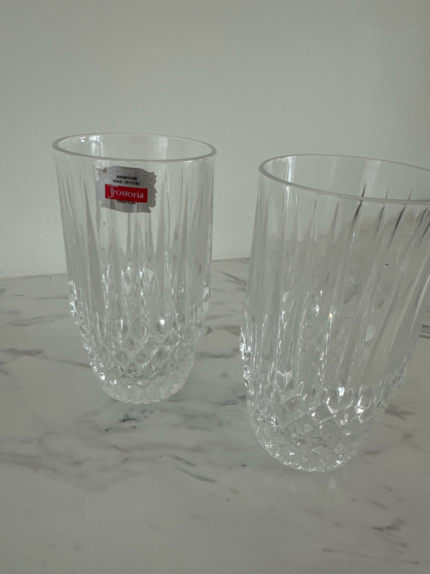 SET of 8 Fostoria Crystal Water Glasses