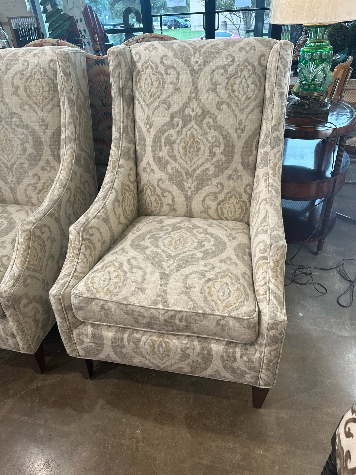 Arhaus Grey/White Upholstered Chair