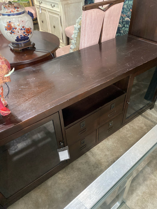 Pottery Barn Dark Wood Cabinet