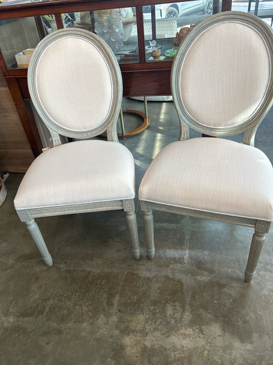 PAIR Kathy Quo Armless Dining Chairs NEW w/Tags